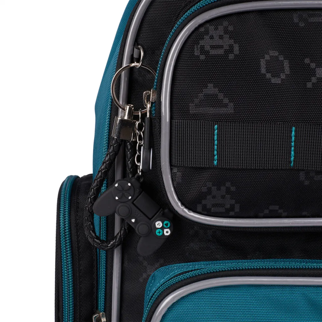 Ортопедический рюкзак полукаркасный YES Game Fan S-101, черно-бирюзовый Ортопедический рюкзак полукаркасный YES Game Fan S-101, черно-бирюзовый