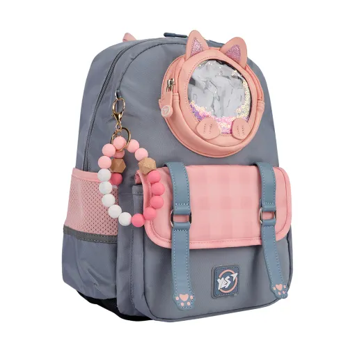Ортопедичний рюкзак шкільний YES Glamour Kitty S-104, сірий - Фото№1 Ортопедичний рюкзак шкільний YES Glamour Kitty S-104, сірий - Фото№1