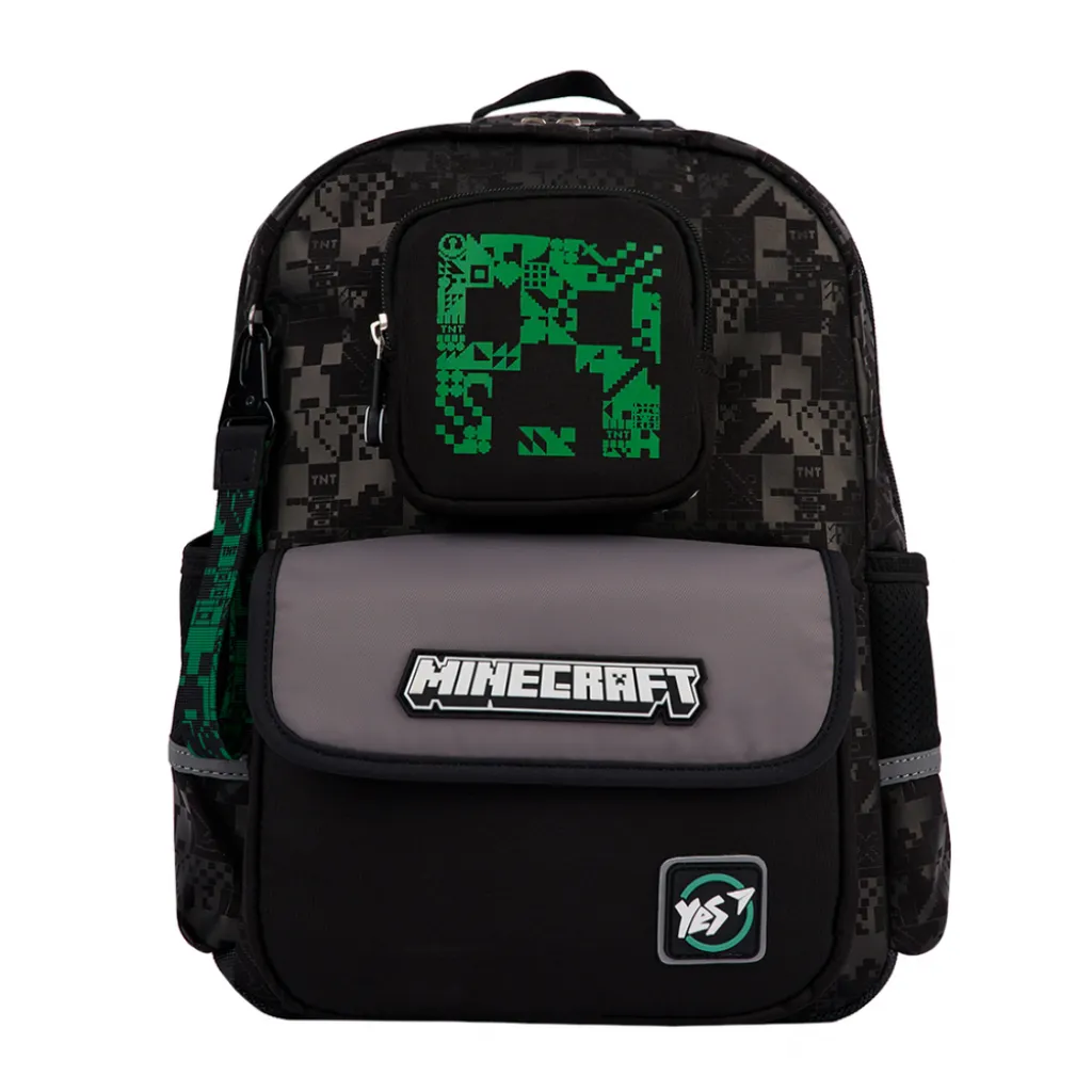 Ортопедический рюкзак школьный YES Minecraft Unique S-104, серый Ортопедический рюкзак школьный YES Minecraft Unique S-104, серый