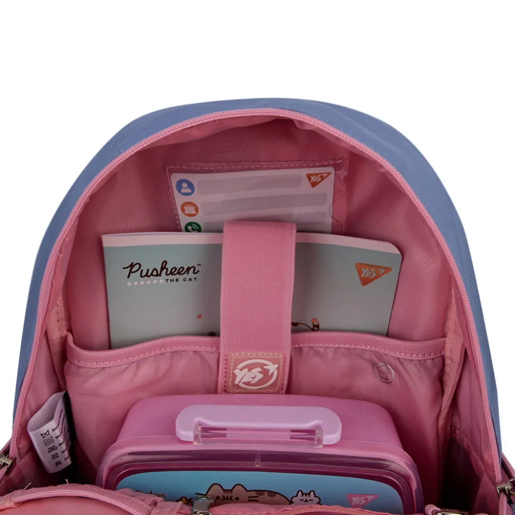 Ортопедичний рюкзак шкільний YES Pusheen Stay Cool S-104, блакитний Ортопедичний рюкзак шкільний YES Pusheen Stay Cool S-104, блакитний