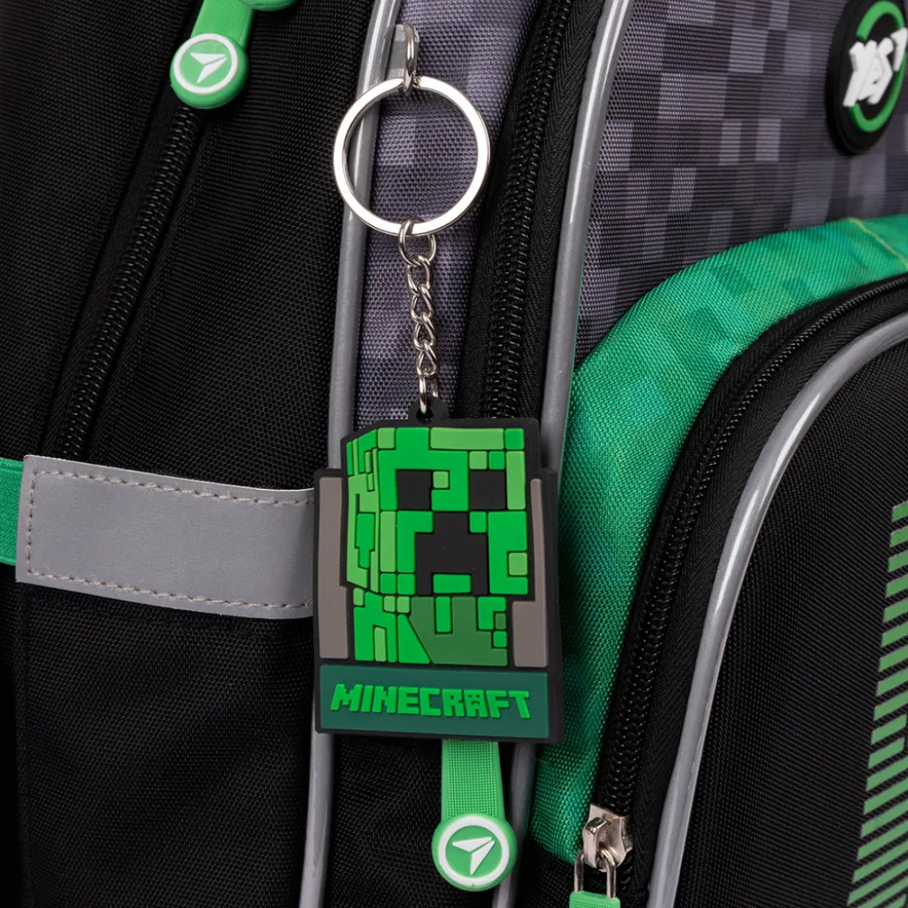 Ортопедичний рюкзак шкільний YES S-91 Minecraft World, чорний Ортопедичний рюкзак шкільний YES S-91 Minecraft World, чорний