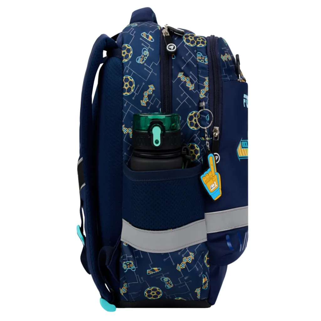 Ортопедический рюкзак школьный YES Football Gamer S-52 Ergo, синий Ортопедический рюкзак школьный YES Football Gamer S-52 Ergo, синий