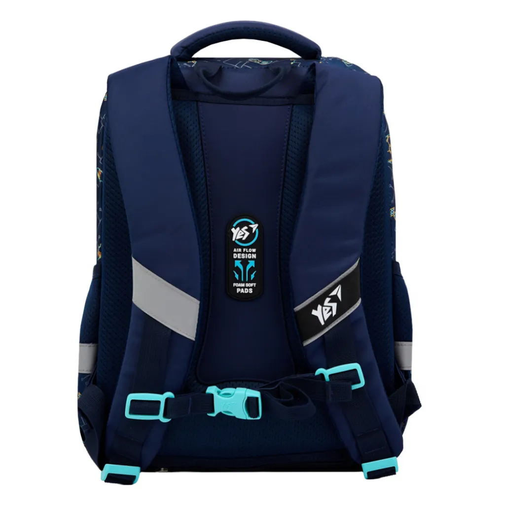 Ортопедический рюкзак школьный YES Football Gamer S-52 Ergo, синий Ортопедический рюкзак школьный YES Football Gamer S-52 Ergo, синий