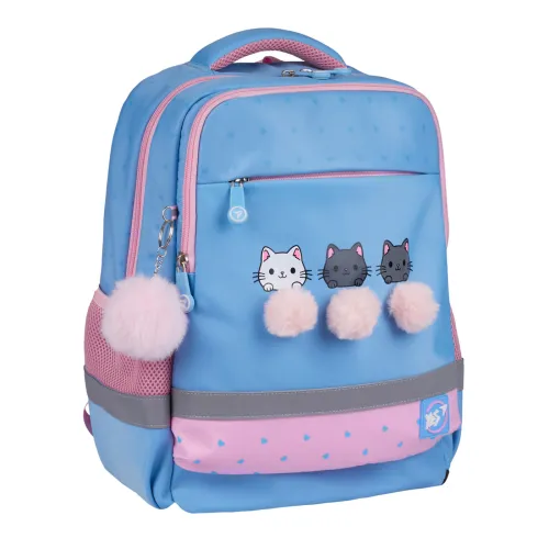 Ортопедичний рюкзак шкільний YES Meow-Meow S-52 Ergo, блакитний - Фото№1 Ортопедичний рюкзак шкільний YES Meow-Meow S-52 Ergo, блакитний - Фото№1