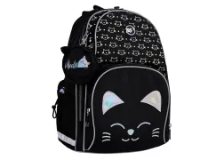 Ортопедичний рюкзак шкільний YES Smiling Cats S-100, чорний Ортопедичний рюкзак шкільний YES Smiling Cats S-100, чорний