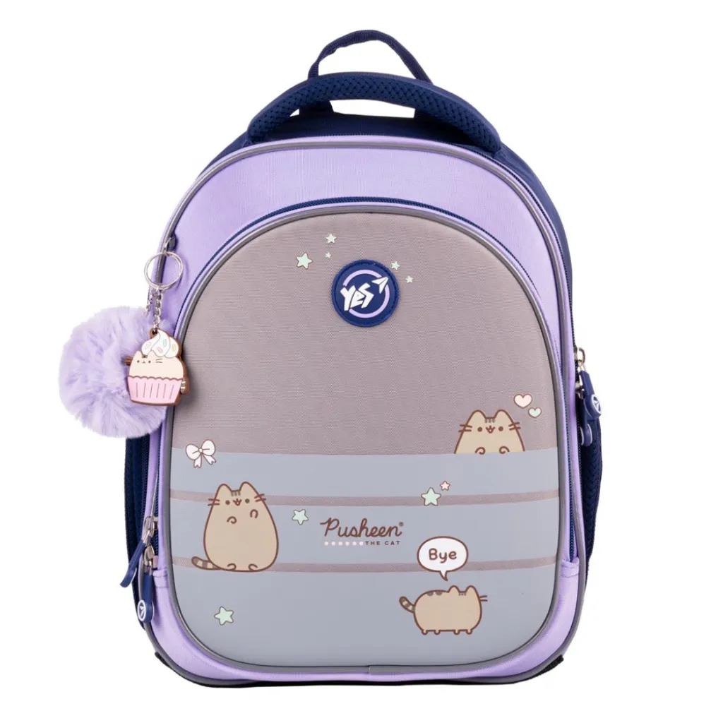 Ортопедичний рюкзак шкільний YES Pusheen Playful S-109, бузковий Ортопедичний рюкзак шкільний YES Pusheen Playful S-109, бузковий