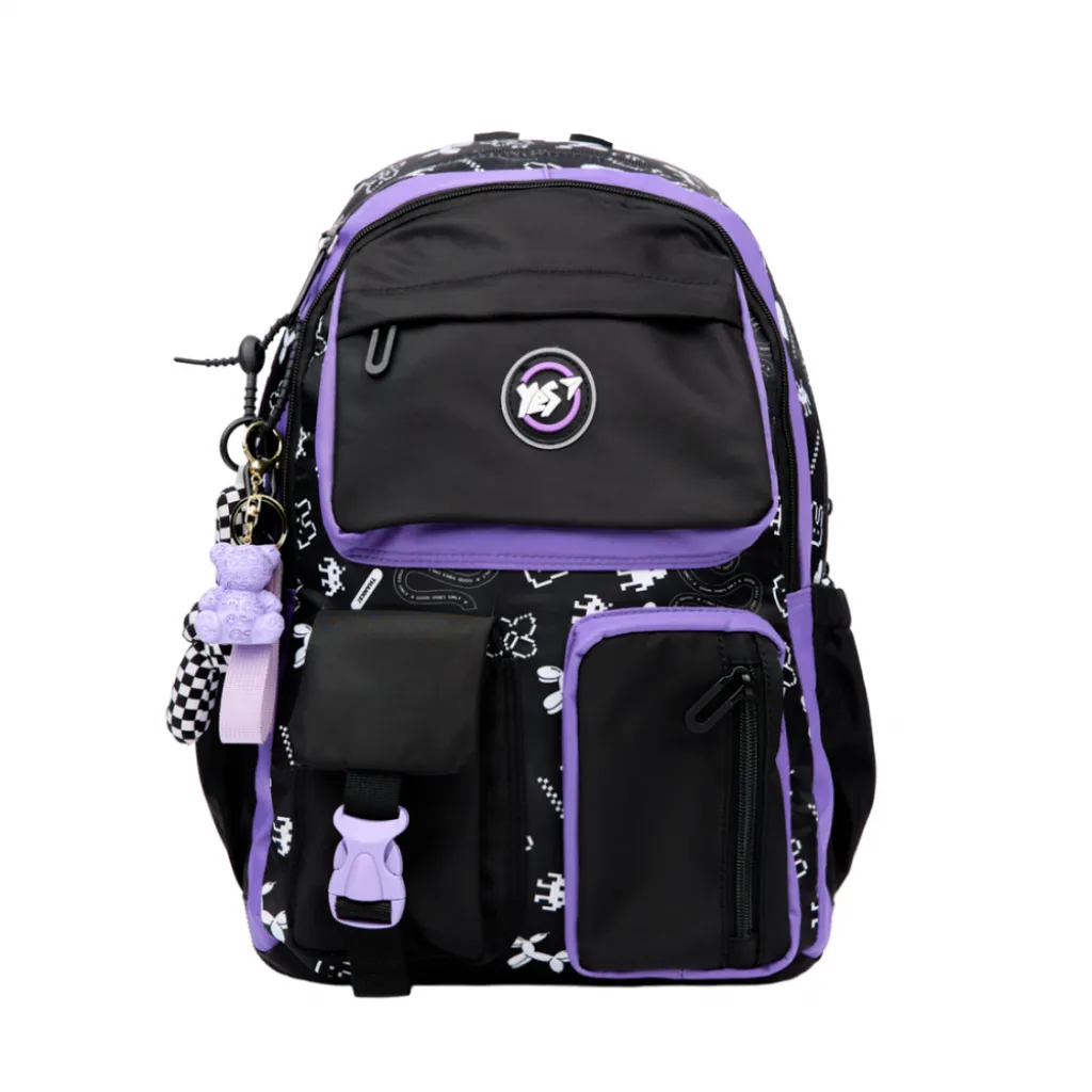Ортопедичний рюкзак шкільний YES Purple Game TS-43, чорний Ортопедичний рюкзак шкільний YES Purple Game TS-43, чорний