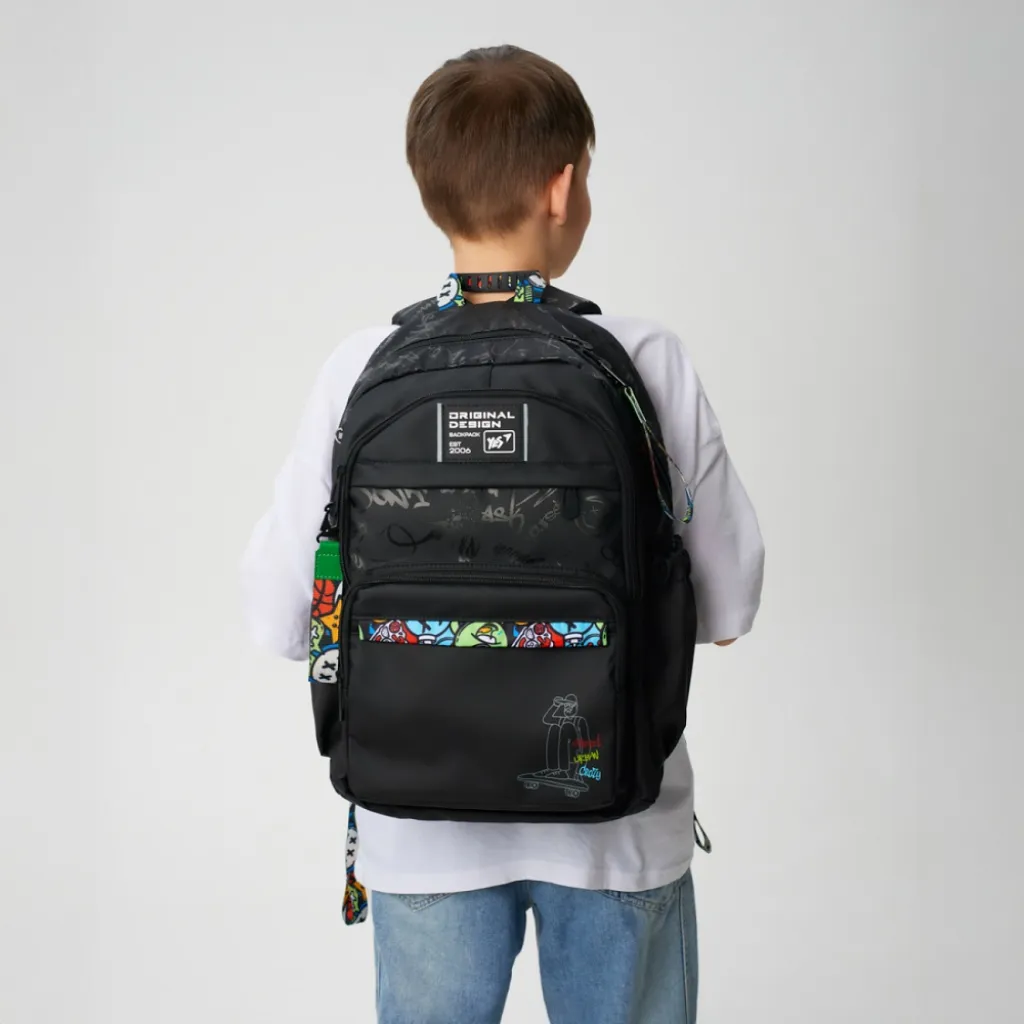 Ортопедичний рюкзак шкільний YES Street Style TS-47, чорний Ортопедичний рюкзак шкільний YES Street Style TS-47, чорний