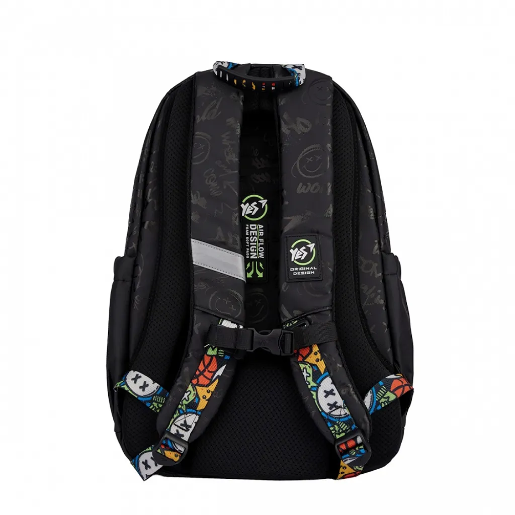 Ортопедичний рюкзак шкільний YES Street Style TS-47, чорний Ортопедичний рюкзак шкільний YES Street Style TS-47, чорний