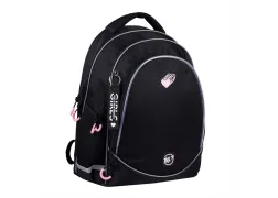 Ортопедичний рюкзак шкільний YES Pink Heart з LED кордом TS-52, чорний Ортопедичний рюкзак шкільний YES Pink Heart з LED кордом TS-52, чорний