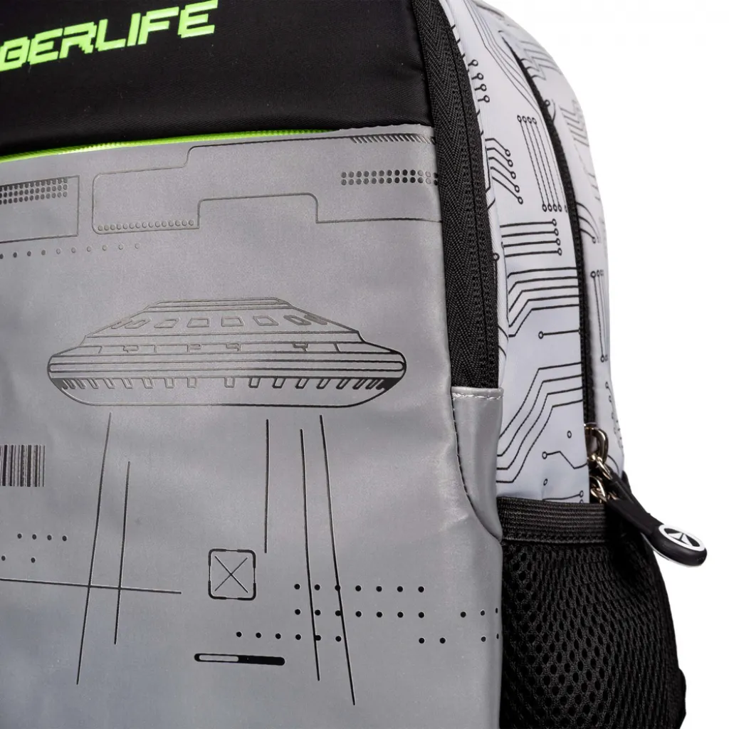 Ортопедический рюкзак школьный YES S-52 Ergo Cyberlife, серый Ортопедический рюкзак школьный YES S-52 Ergo Cyberlife, серый