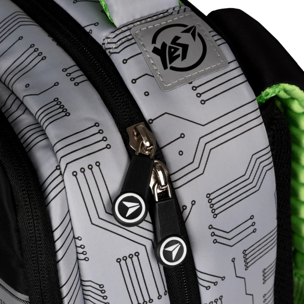 Ортопедический рюкзак школьный YES S-52 Ergo Cyberlife, серый Ортопедический рюкзак школьный YES S-52 Ergo Cyberlife, серый