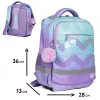 Ортопедичний рюкзак шкільний YES S-52 Ergo Sparkle, бузковий - Фото№3