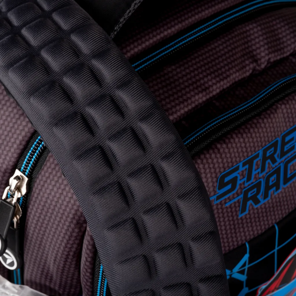 Ортопедический рюкзак школьный YES S-52 Ergo Street Racing, серый Ортопедический рюкзак школьный YES S-52 Ergo Street Racing, серый