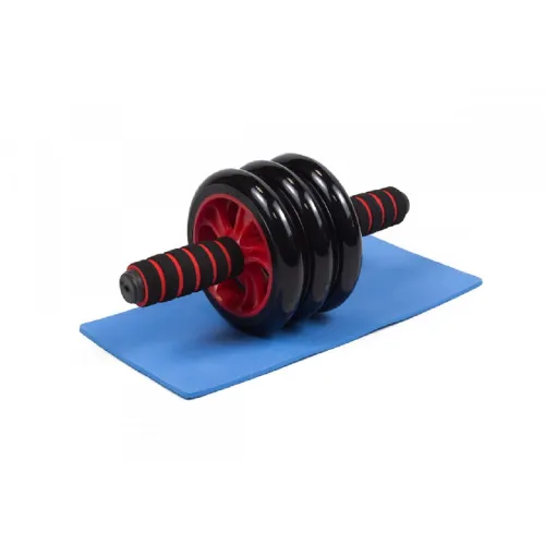Ролик для пресса EasyFit с ковриком Красный (3 колеса) MS 0873-R - Фото№1