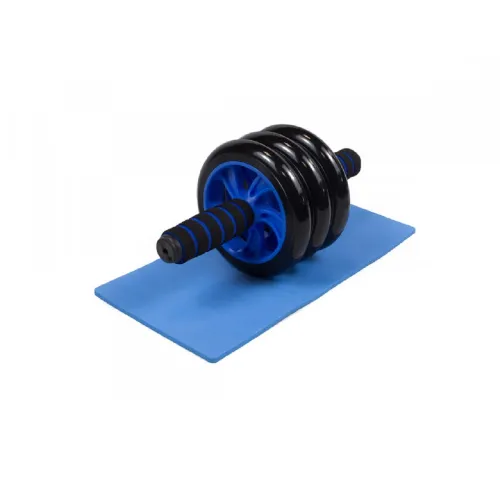 Ролик для пресса EasyFit с ковриком Синий (3 колеса) MS 0873-B - Фото№1