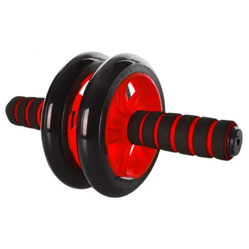 Ролик для пресу подвійний EasyFit з килимком Червоний EF-2302-R - Фото№1 Ролик для пресу подвійний EasyFit з килимком Червоний EF-2302-R - Фото№1