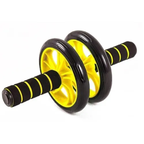 Ролик для пресу подвійний EasyFit з килимком Жовтий EF-2302-Y - Фото№1 Ролик для пресу подвійний EasyFit з килимком Жовтий EF-2302-Y - Фото№1