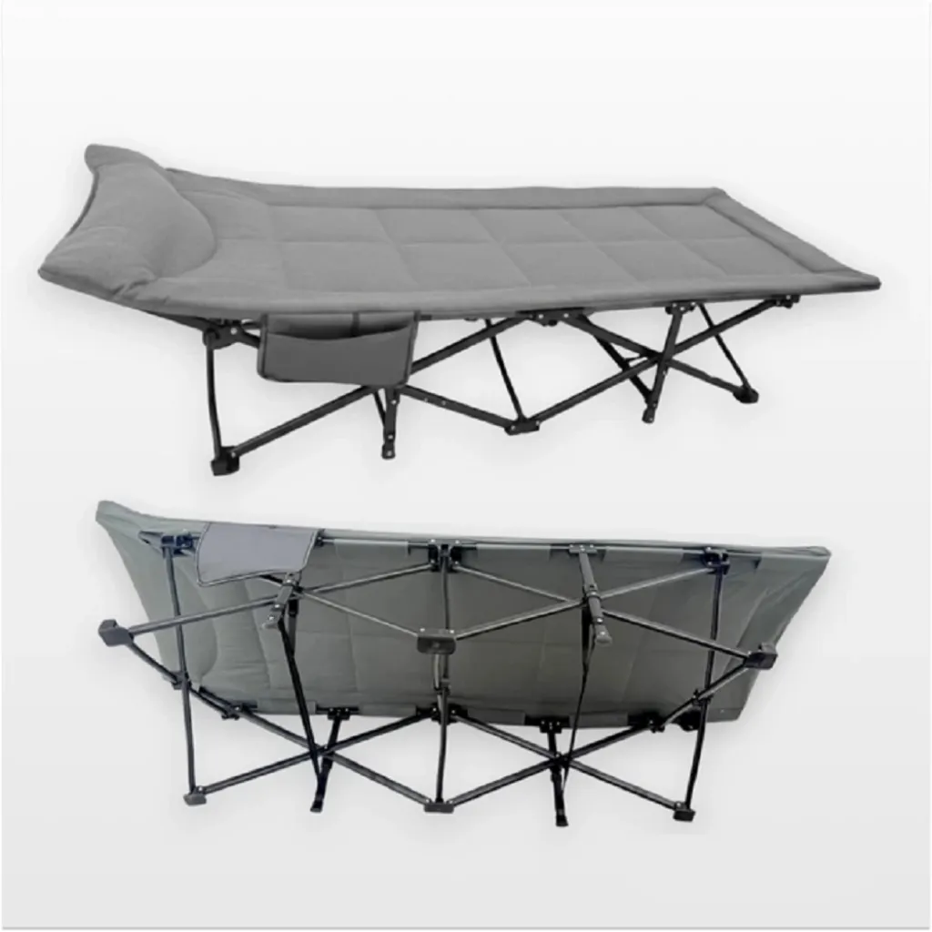 Раскладушка туристическая EasyFit CozyCamp + чехол EF-2850-GY Раскладушка туристическая EasyFit CozyCamp + чехол EF-2850-GY