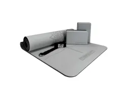 Набір для йоги та фітнесу EasyFit Polarity Set PRO EF-2421s-GYBK: килимок, два блоки, сірий Набір для йоги та фітнесу EasyFit Polarity Set PRO EF-2421s-GYBK: килимок, два блоки, сірий