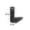 Массажный ролик EasyFit Solid Grid Roller 45 см v.2.2s EF-2053-BK, черный - Фото№3