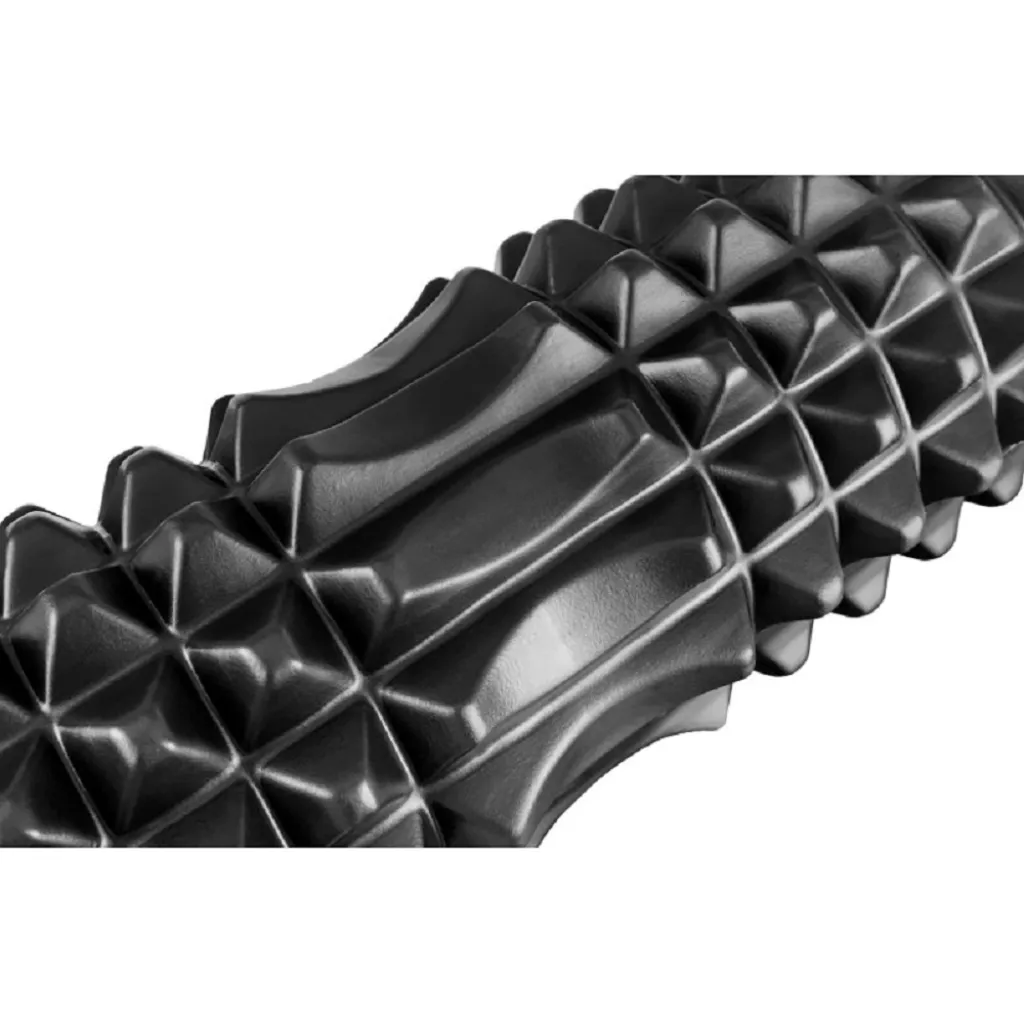 Массажный ролик EasyFit Solid Grid Roller 45 см v.2.2s EF-2053-BK, черный