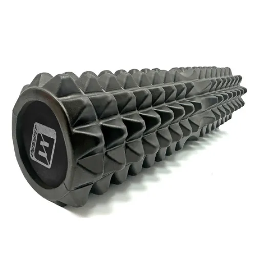 Массажный ролик EasyFit Solid Grid Roller 45 см v.2.2s EF-2053-BK, черный - Фото№1