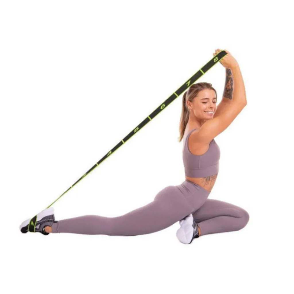 Эспандер лента EasyFit EASY с петлями для тренировок, желтый