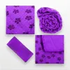 Рушник для йоги EasyFit Yoga Mat Towel з мікрофібри, фіолетовий - Фото№5