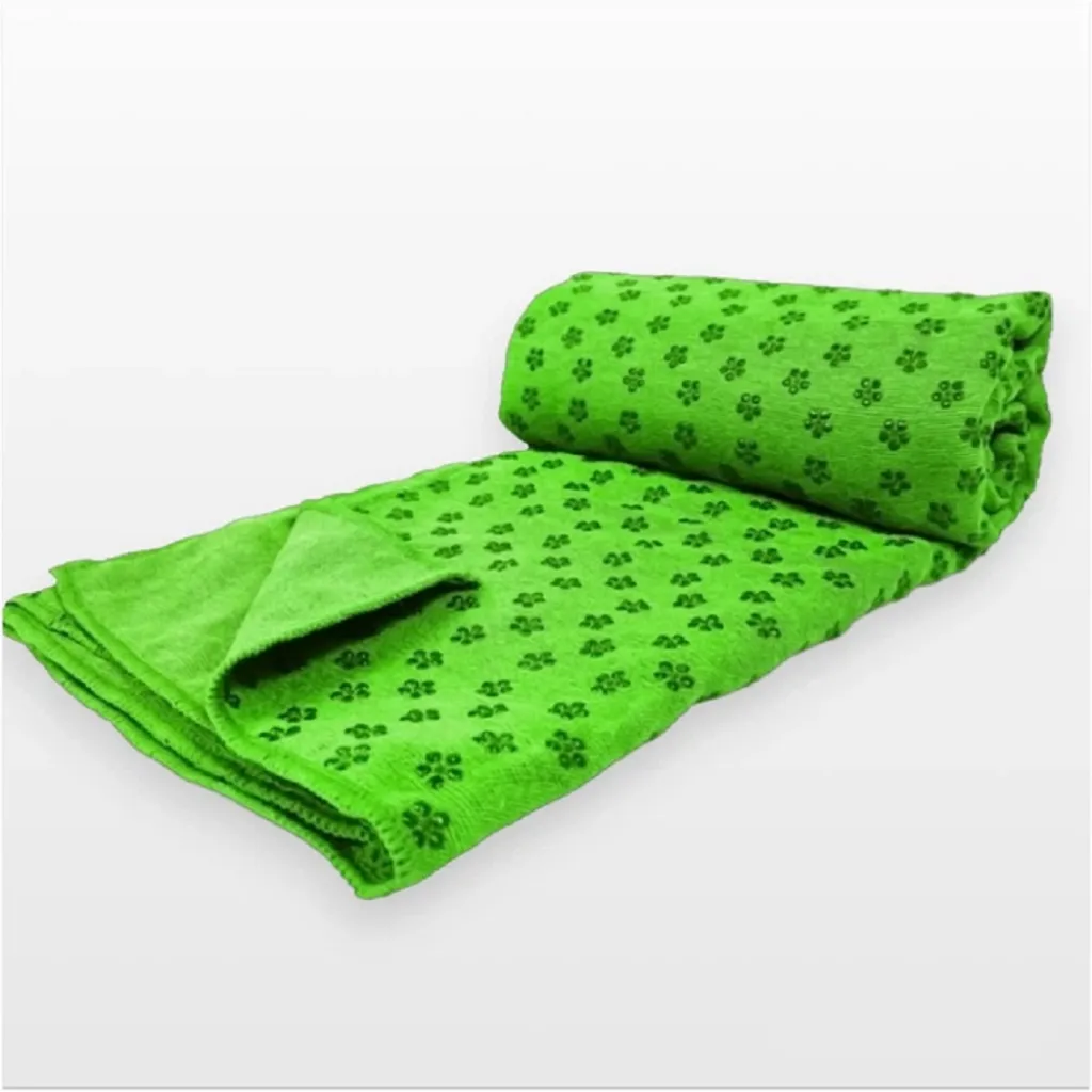 Полотенце для йоги EasyFit Yoga Mat Towel из микрофибры, зеленый