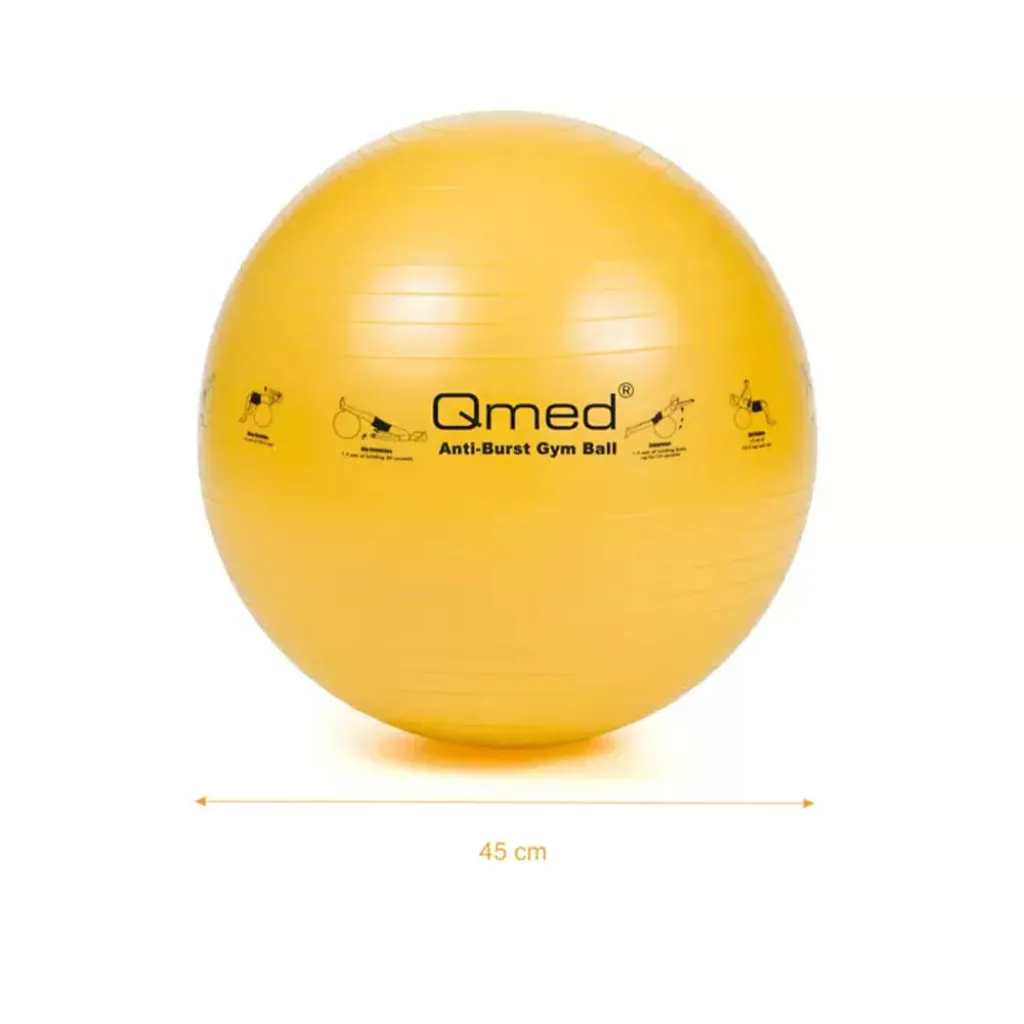 М'яч гімнастичний Qmed ABS Gym Ball 45 см, жовтий М'яч гімнастичний Qmed ABS Gym Ball 45 см, жовтий