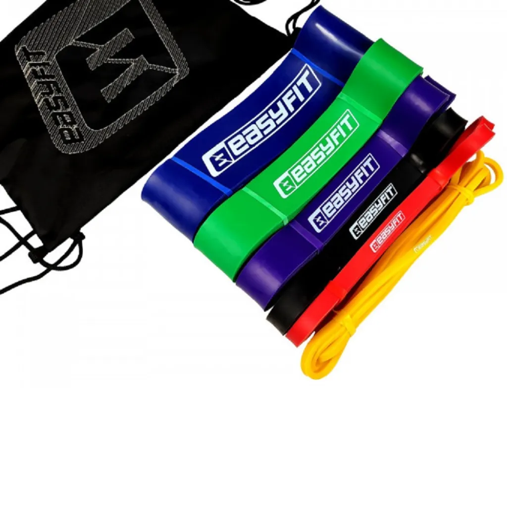 Резиновая петля EasyFit набор 1-110 кг (6 шт) Резиновая петля EasyFit набор 1-110 кг (6 шт)