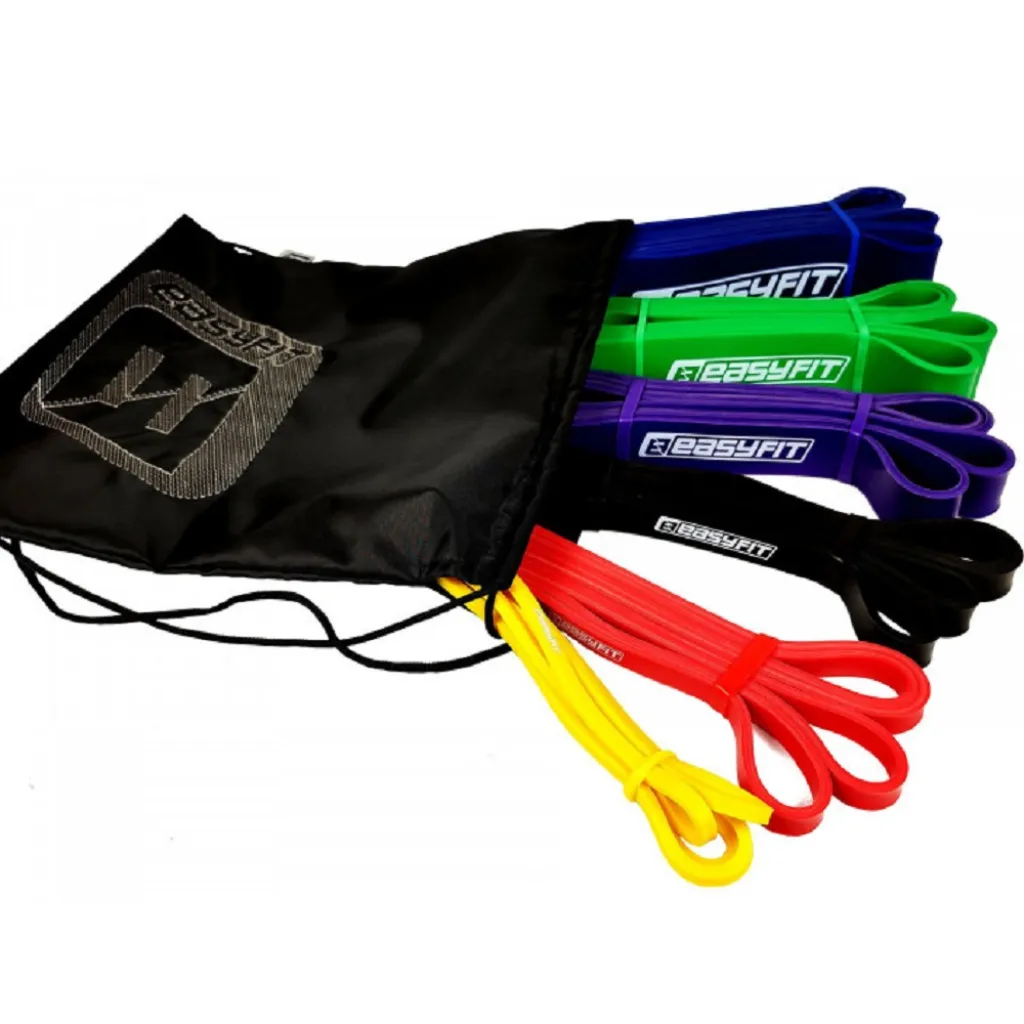 Резиновая петля EasyFit набор 1-110 кг (6 шт) Резиновая петля EasyFit набор 1-110 кг (6 шт)