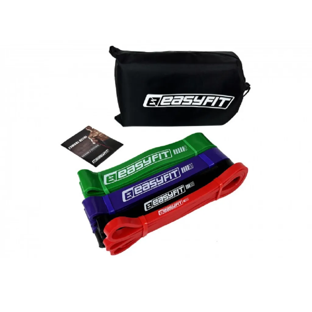 Гумові петлі EasyFit: набір 2-65 кг (4 шт) EF-2654 Гумові петлі EasyFit: набір 2-65 кг (4 шт) EF-2654