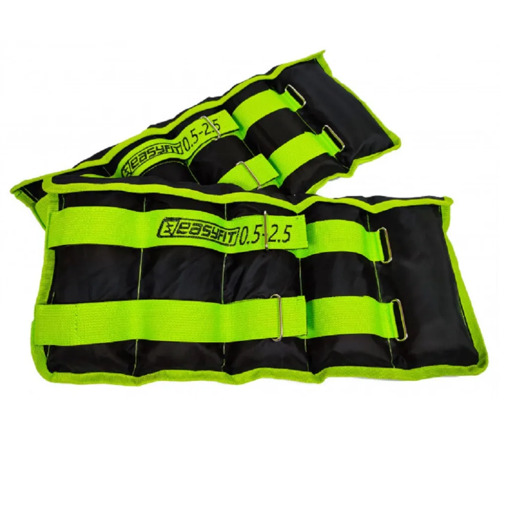 Обтяжувачі для ніг та рук EasyFit набірні 0,5-2,5 кг (пара) EF-AWTS-525-G