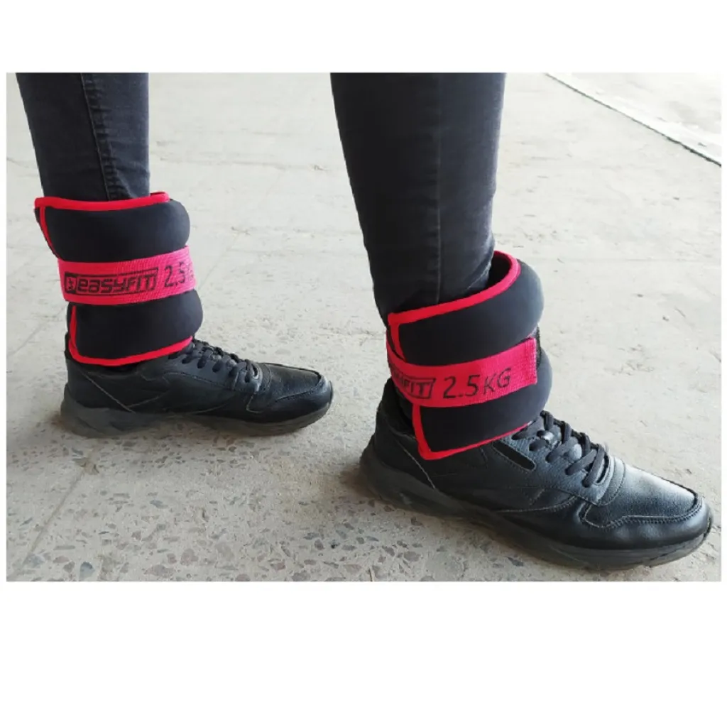Утяжелители для ног и рук с металлом EasyFit MYAKI по 2,5 кг Утяжелители для ног и рук с металлом EasyFit MYAKI по 2,5 кг