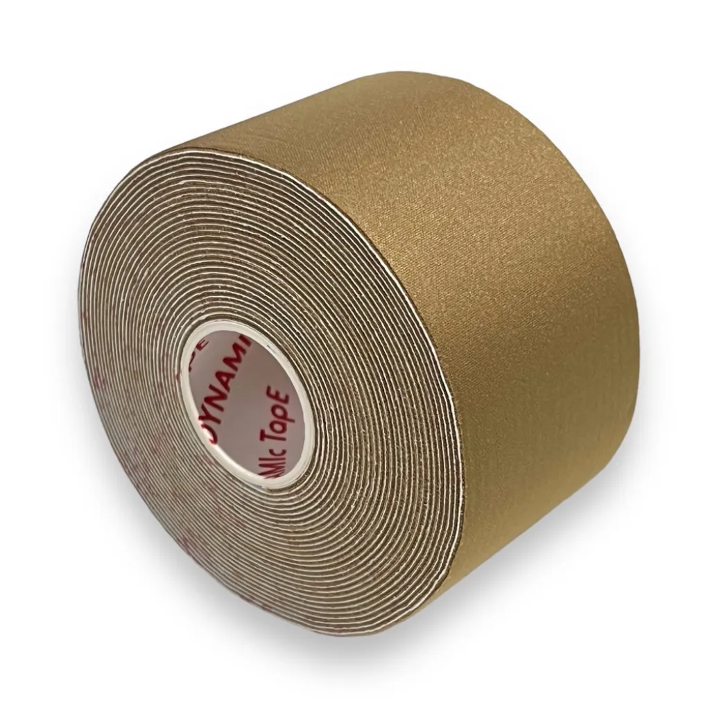 Біомеханічний тейп Dynamic Tape 5 см х 5 м - Power Band, бежевий Біомеханічний тейп Dynamic Tape 5 см х 5 м - Power Band, бежевий