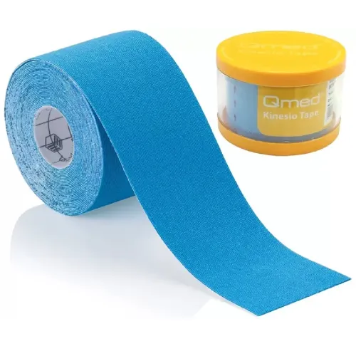 Кінезіотейп Qmed Kinesio Tape, блакитний - Фото№1 Кінезіотейп Qmed Kinesio Tape, блакитний - Фото№1