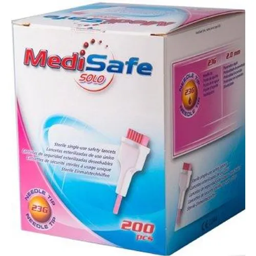 Ланцет автоматичний MediSafe Solo 23Gl, 200 шт - Фото№1 Ланцет автоматичний MediSafe Solo 23Gl, 200 шт - Фото№1
