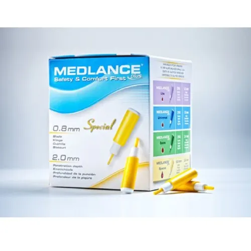 Ланцет Medlance plus Special лезо 0,8 мм, глибина проникнення, 2 мм, 200 шт - Фото№1 Ланцет Medlance plus Special лезо 0,8 мм, глибина проникнення, 2 мм, 200 шт - Фото№1