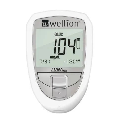 Набір для тестування рівня глюкози, холестерину та сечової кислоти Wellion LUNA trio, білий - Фото№1