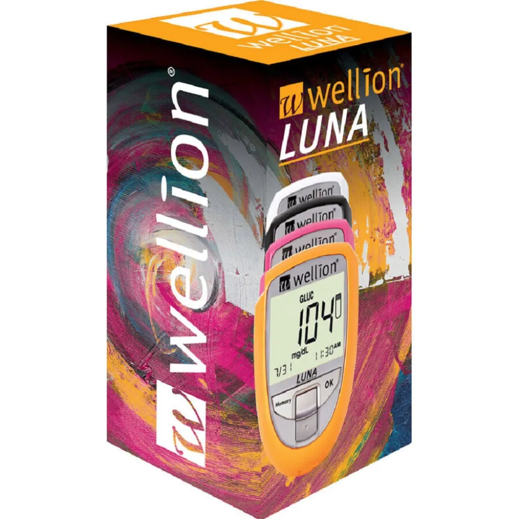 Набір для тестування рівня глюкози, холестерину та сечової кислоти Wellion LUNA trio, білий