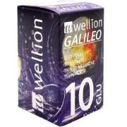 Тест-смужки для визначення рівня цукру в крові Wellion Galileo GLU, 10 шт