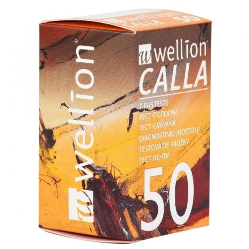 Тест-смужки для тестування рівня глюкози в крові Wellion CALLA, 50 шт - Фото№1 Тест-смужки для тестування рівня глюкози в крові Wellion CALLA, 50 шт - Фото№1