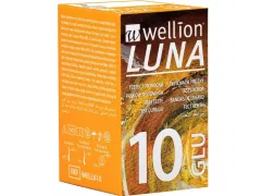 Тест-полоски для тестирования уровня глюкозы в крови Wellion Luna,10 шт