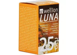 Тест-полоски для тестирования уровня глюкозы в крови Wellion Luna, 25 шт