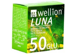 Тест-полоски для тестирования уровня глюкозы в крови Wellion Luna, 50 шт