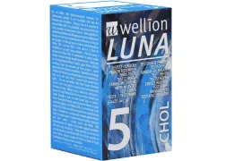 Тест-полоски для тестирования уровня холестерина в крови Wellion Luna, 5 шт