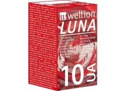 Тест-полоски для тестирования уровня мочевой кислоты в крови Wellion Luna, 10 шт