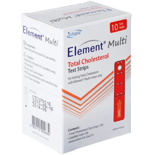 Тест-смужки Element Multi на загальний холестерин, 10 шт - Фото№1 Тест-смужки Element Multi на загальний холестерин, 10 шт - Фото№1